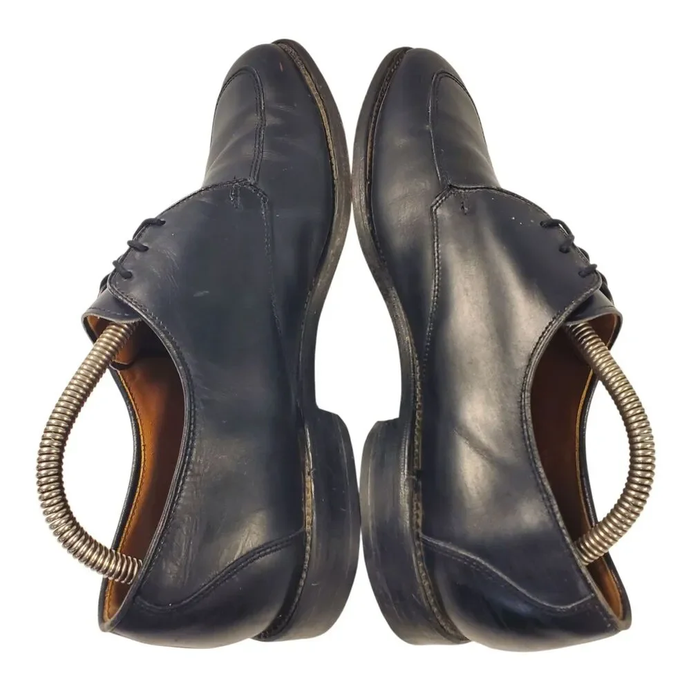 ALLEN EDMONDS Shoes BURTON Mens Size 9.5 D Black Leather Oxford Square Toe 1102